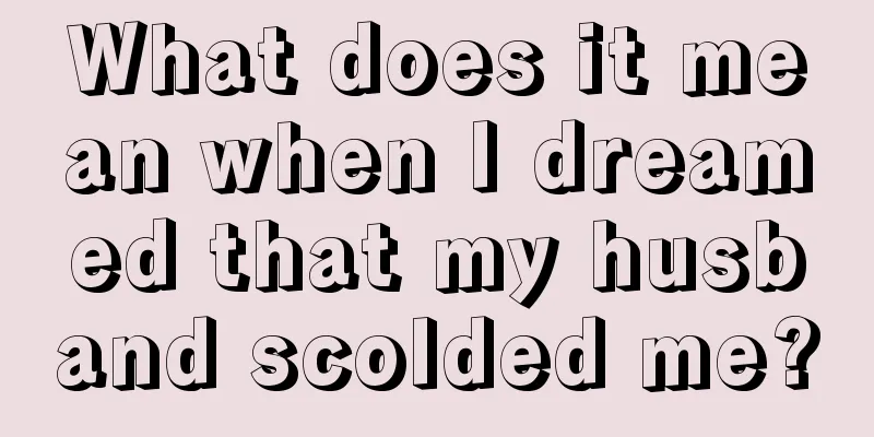 What does it mean when I dreamed that my husband scolded me?