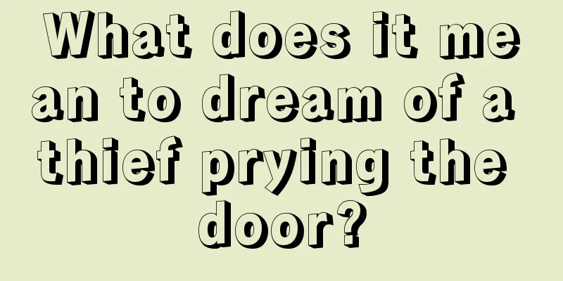 What does it mean to dream of a thief prying the door?