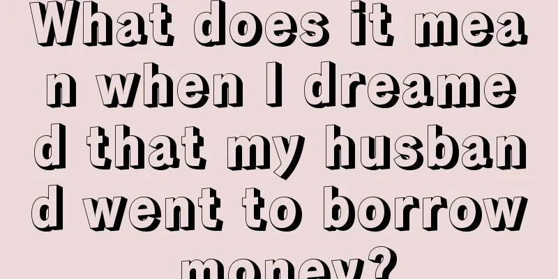 What does it mean when I dreamed that my husband went to borrow money?