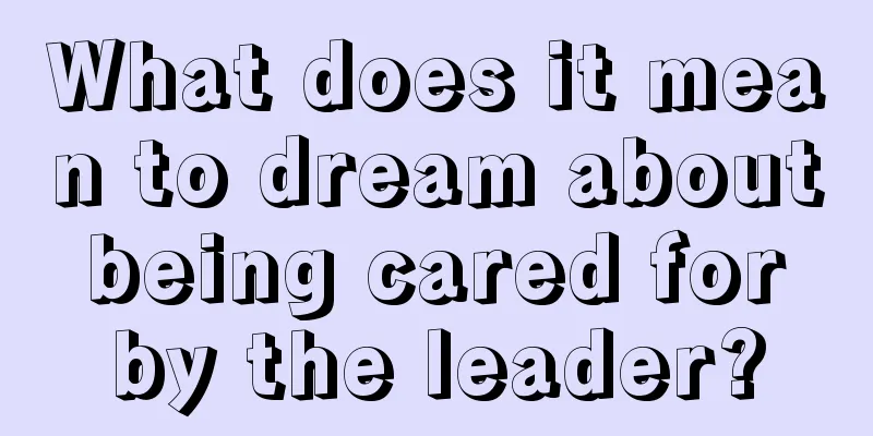 What does it mean to dream about being cared for by the leader?