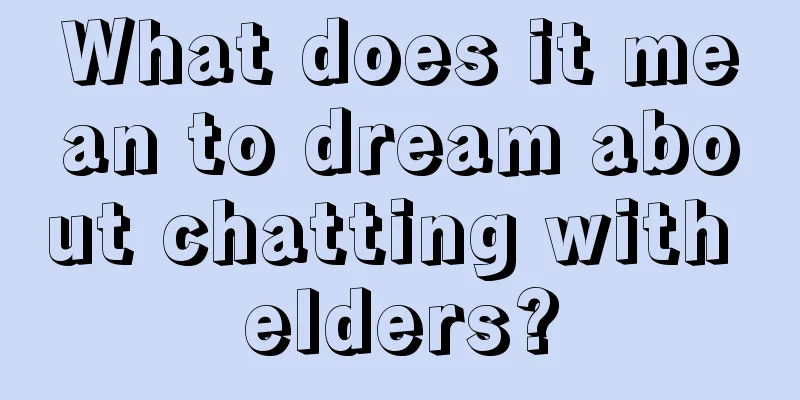 What does it mean to dream about chatting with elders?