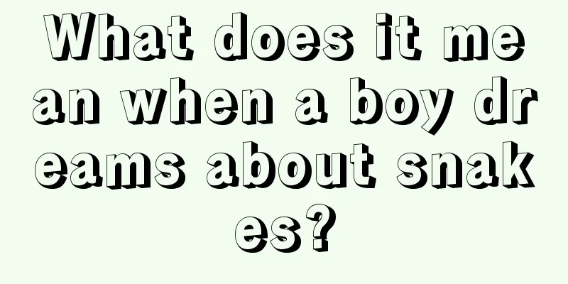 What does it mean when a boy dreams about snakes?