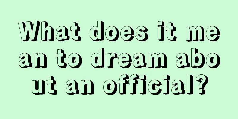 What does it mean to dream about an official?