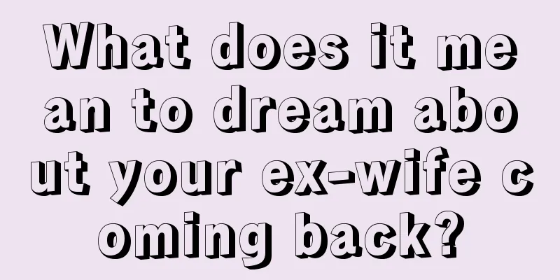 What does it mean to dream about your ex-wife coming back?