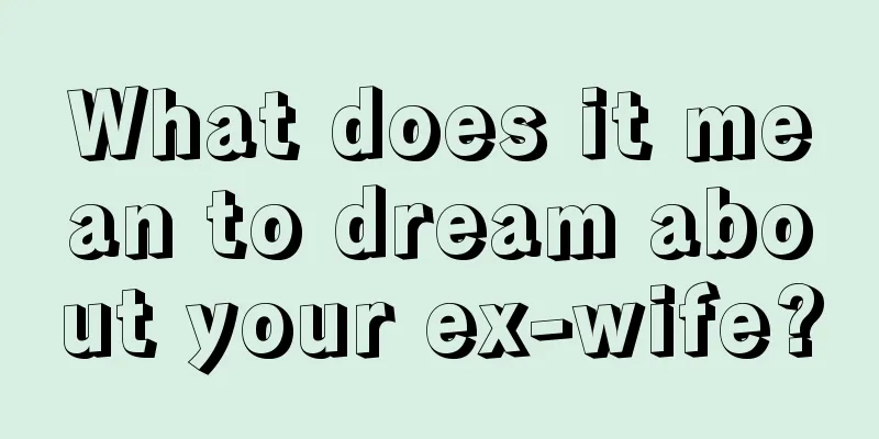 What does it mean to dream about your ex-wife?