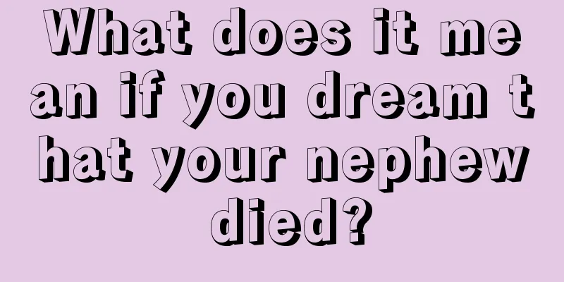 What does it mean if you dream that your nephew died?