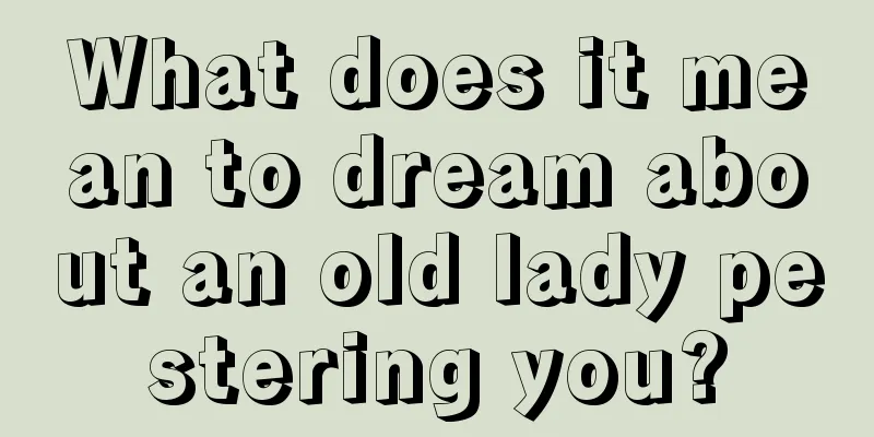 What does it mean to dream about an old lady pestering you?