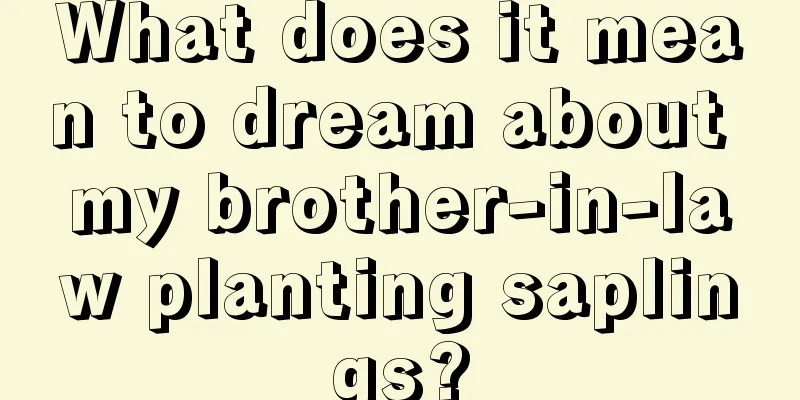 What does it mean to dream about my brother-in-law planting saplings?