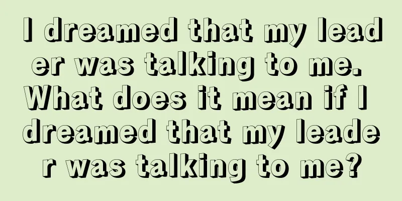 I dreamed that my leader was talking to me. What does it mean if I dreamed that my leader was talking to me?