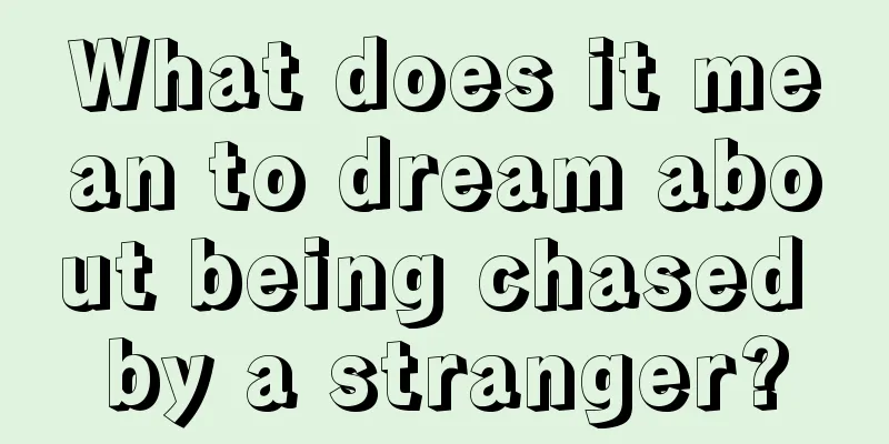 What does it mean to dream about being chased by a stranger?