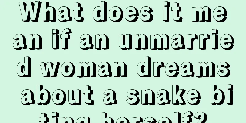 What does it mean if an unmarried woman dreams about a snake biting herself?