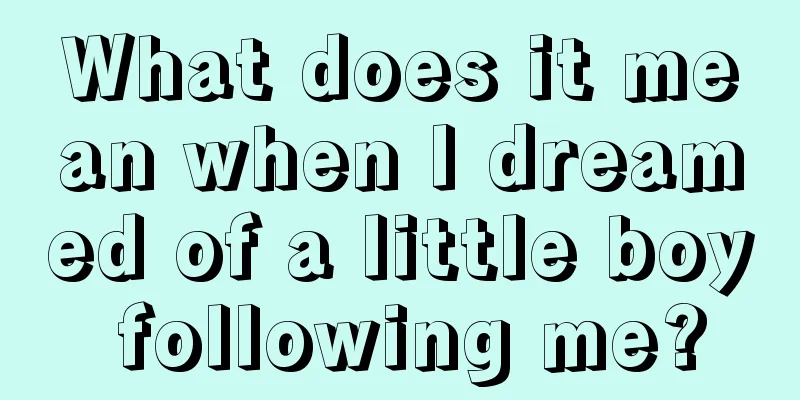 What does it mean when I dreamed of a little boy following me?