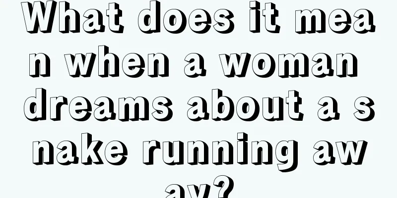 What does it mean when a woman dreams about a snake running away?