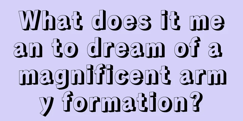 What does it mean to dream of a magnificent army formation?