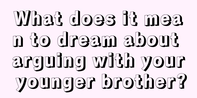 What does it mean to dream about arguing with your younger brother?