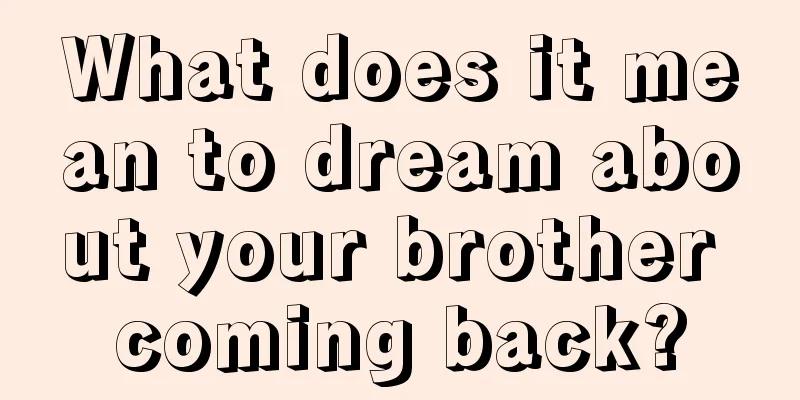 What does it mean to dream about your brother coming back?