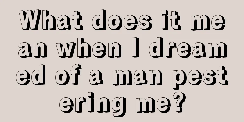 What does it mean when I dreamed of a man pestering me?