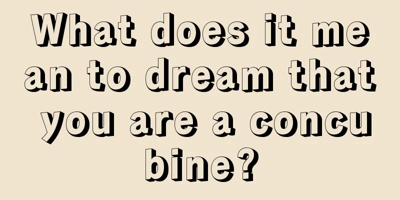 What does it mean to dream that you are a concubine?