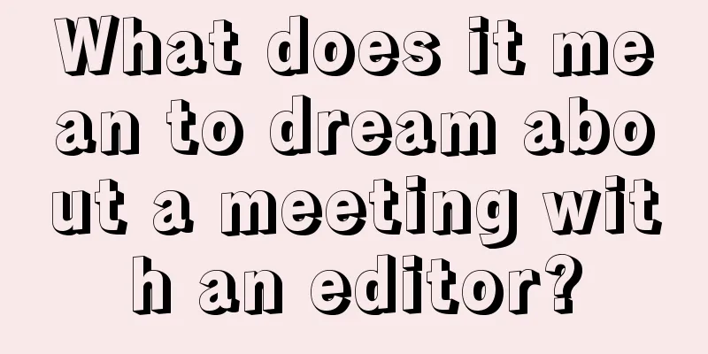 What does it mean to dream about a meeting with an editor?