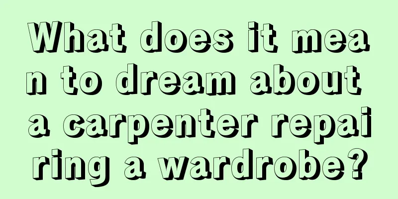 What does it mean to dream about a carpenter repairing a wardrobe?