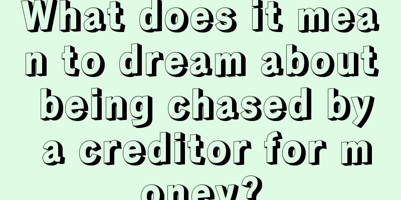 What does it mean to dream about being chased by a creditor for money?