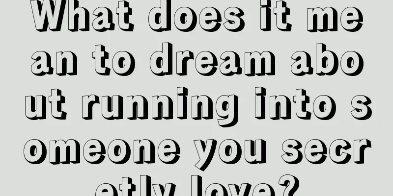 What does it mean to dream about running into someone you secretly love?