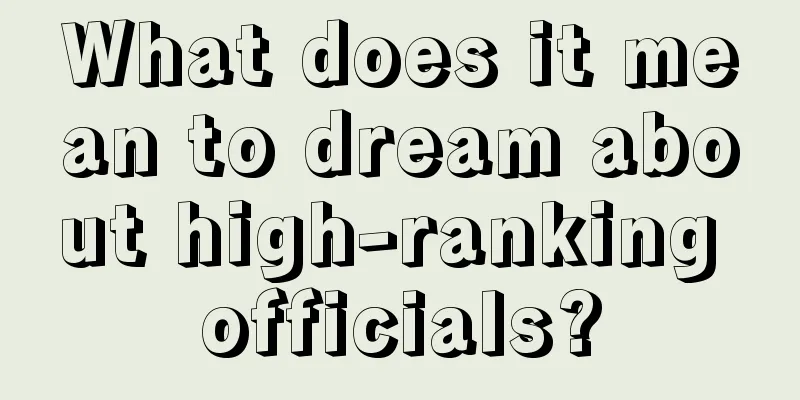 What does it mean to dream about high-ranking officials?