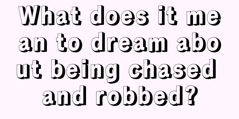 What does it mean to dream about being chased and robbed?