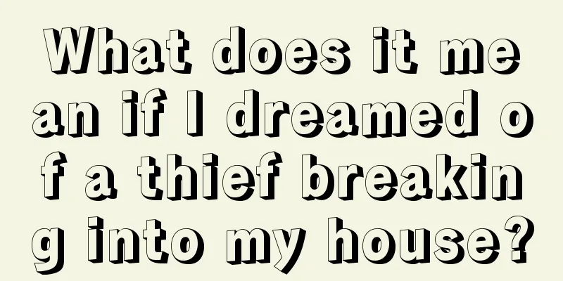 What does it mean if I dreamed of a thief breaking into my house?