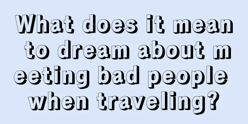 What does it mean to dream about meeting bad people when traveling?