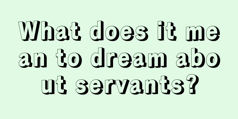 What does it mean to dream about servants?