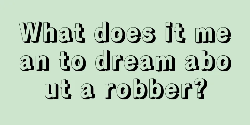 What does it mean to dream about a robber?